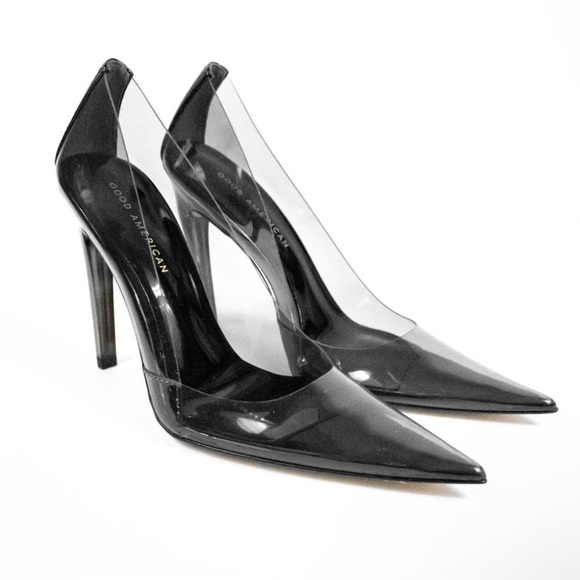 NEW Good American Cinder-F*ckin-Rella Light Smoke Heel, size 10 - Picture 2 of 9